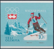 ** 1964 Téli Olimpia (II.) - Innsbruck Vágott Blokk (6.000) - Other & Unclassified