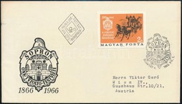 1966 Évfordulók (IV.) Soproni Önkéntes Tűzoltóság Vágott Bélyeg FDC-n - Sonstige & Ohne Zuordnung