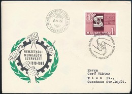 1969 Évfordulók (VII.) 50 éves A Nemzetközi Munkaügyi Szervezet Vágott Bélyeg FDC-n - Andere & Zonder Classificatie