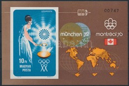 ** 1973 Olimpiai érmesek (II.) - München Vágott Blokk (13.000) - Otros & Sin Clasificación