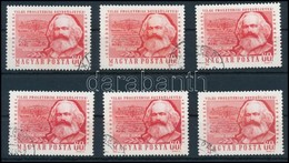 O 1964 Marx ESFMÉNYEK 6 Db Lemezhibás Bélyeg (21.000) - Other & Unclassified