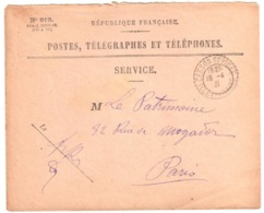 CESSON SEVIGNE Ille Et Vilaine Enveloppe SERVICE 819 Franchise Ob 1931 Recette Distribution Cercle Pointillé Lautier B4 - Handstempel