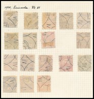 O 1900-1904 Vízjelállás Gyűjtemény 5 Kis Albumlapon, Változatos összeállítás, 50 Db Bélyeg - Andere & Zonder Classificatie