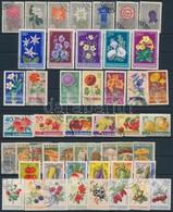 O Románia 49 Db Bélyeg Az 1960-as, 1970-es évekből, Benne Gyümölcs és Virág Motívum, 2 Db Stecklapon - Sonstige & Ohne Zuordnung