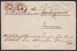 1858 2x5kr II. + 2x10kr II. Ajánlott Levélen / On Registered Cover 'LUGOS' - 'TEMESVAR'. Signed: Ferchenbauer, Kessler - Otros & Sin Clasificación