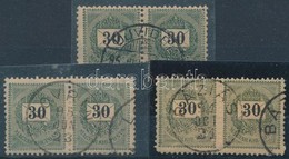 O 1889 3 X 30kr Párban 'BÁZIÁS', 'LOVRIN', 'ÚJVIDÉK' - Other & Unclassified