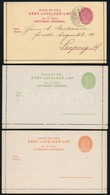 1886-1887 10db (9 Különféle) Díjjegyes Zárt Levelezőlap, Nagyrészt Használatlan - Sonstige & Ohne Zuordnung