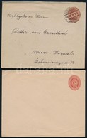 1887 2 Db Használatlan Díjjegyes Boríték + Ugyanaz 2 Db Használt 1895-1898 - Other & Unclassified