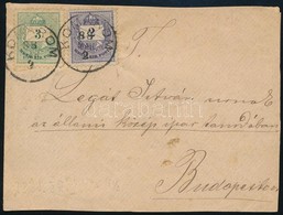 1888 2kr + 3kr Levélen 'KOMÁROM' - Other & Unclassified