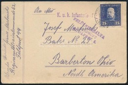 1916 Cenzúrás Levél Az USA-ba / Censored Cover To The USA - Sonstige & Ohne Zuordnung