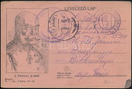 1917 Tábori Posta Levelezőlap / Field Postcard 'HONVÉD TÁBORI ZÁSZLÓALJ GAZDASÁGI HIVATALA' + 'FP 211' - Other & Unclassified