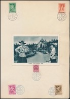 1939 Gödöllői Emléklap Kétszínű (fekete és Kék) Bélyegzésekkel, Levelezőlappal, Pax-ting Sorral - Altri & Non Classificati