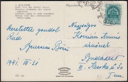 1941 Képeslap NAGYKANIZSA - BUDAPEST Vasúti Bélyegzéssel - Altri & Non Classificati