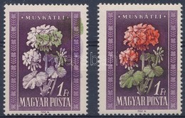 ** 1950 Virág (I.) 1Ft A Zöld Szín Eltolódásával és A Piros Szín Hiányával + Támpéldány - Other & Unclassified