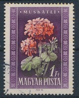 O 1950 Virág 1 Ft Lefelé Tolódott Piros és Zöld Színnyomatok - Sonstige & Ohne Zuordnung