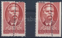 (*) 1951 Maxim Gorkij 2 X 60f Fogazási Rendellenességgel, Az Egyik Egy Oldalon Fogazatlan - Other & Unclassified