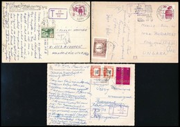 1971-1974 3 Db Képeslap Az NSZK-ból, Portózva - Other & Unclassified