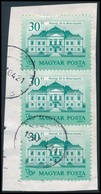 1987 Kastélyok (III.) 30Ft 3-as Csík Középső értékén Fehér Folt Az Ablak Feletti Díszen - Sonstige & Ohne Zuordnung