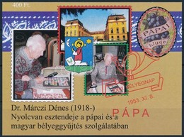 ** 2010/13 MEMENTO MORI-pápai Bélyeggyűjtők Dr Márczi Dénes 80 Esztendeje A Pápai és Magyar Bélyeggyűjtés Szolgálatában  - Autres & Non Classés