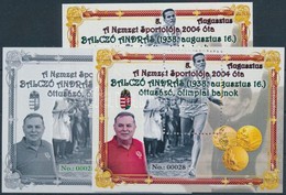 ** 2019 Balczó András A Nemzet Sportolója 3 Db-os Emlékív Garnitúra. Sorszám: 00028 - Otros & Sin Clasificación