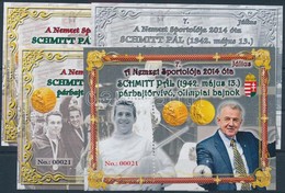 ** 2019 Schmitt Pál A Nemzet Sportolója 4 Db-os Emlékív Garnitúra. Sorszám: 00021 - Otros & Sin Clasificación