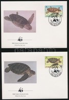 1983 WWF Teknősök Sor 4 Db FDC-n Mi 541 - 544 A - Andere & Zonder Classificatie