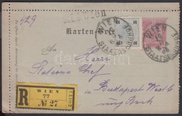 1895 Díjkiegészített Ajánlott Zárt Levelezőlap / PS-cover Card With Additional Franking To Budapest - Altri & Non Classificati