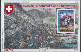 ** 1990 Svájci Államszövetség Blokk,
Swiss Confederation Block
Mi 190 - Autres & Non Classés