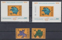 ** 1974 100 éves Az UPU Mi 2362-2363 + Blokk 52 Fogazott és Vágott - Otros & Sin Clasificación