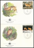 1985 WW; Zebra-bóbitásantilop Sor Mi 881-884 4 Db FDC-n - Otros & Sin Clasificación