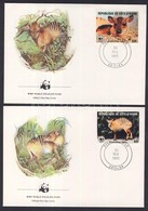 1985 WWF: Bóbitásantilop Sor Mi 881-884 4 Db FDC-n - Other & Unclassified