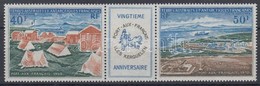 ** 1971 20 éves A Francia Kikötő A Kerguelen-szigeten Hármascsík Mi 65-66 - Sonstige & Ohne Zuordnung