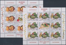 ** 2005 Europa CEPT Gasztronómia Kisív Sor,
Europa CEPT Gastronomy Mini Sheet Set
Mi 3269-3270 - Otros & Sin Clasificación