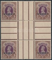 ** 1939 Forgalmi ívközéprészes Négyestömb Mi 48 (a Jobb Felső Bélyeg Elválóban, Bélyegragasztóval Megerősítve / 1 Stamp  - Andere & Zonder Classificatie