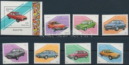 ** 1987 Autók Sor + Blokk,
Cars Set + Block
Mi 1010-1016 + Mi 117 - Altri & Non Classificati