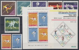 ** 1964 Tokiói Olimpia Sor Mi 1514-1521 + Blokksor 33-34 - Other & Unclassified