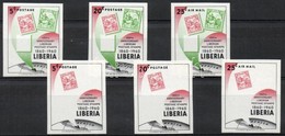 ** 1960 100 éves A Bélyeg Vágott Sor + Ugyanaz Zöld Színnyomat Nélkül / Stamp Centennial Set + Same, Geen Colour Print O - Autres & Non Classés