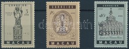 ** 1952 Xavéri Szent Ferenc Sor Mi 388-390 (gumihiba) - Altri & Non Classificati