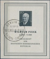 O 1960 Wilhelm Pieck Blokk Mi 16 - Andere & Zonder Classificatie