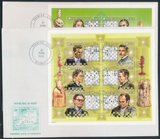 1999 Sakkjátékosok Kisívsor Mi 1628-1645 + Blokk Mi 116 4 FDC - Other & Unclassified