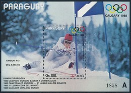 ** 1987 Téli Olimpia 1988, Calgary Blokk,
Winter Olympics 1988, Calgary Block
Mi 441 - Sonstige & Ohne Zuordnung