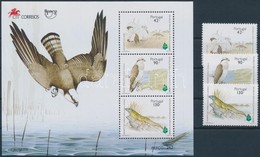 ** 1995 Madarak Sor + Blokk,
Birds Set + Block
Mi 2063-2065 + Mi 166 - Autres & Non Classés