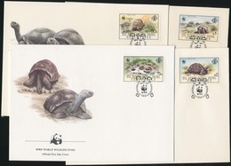 1987 WWF Teknősök Sor Mi 137-140 4 FDC - Otros & Sin Clasificación