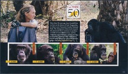 ** 2012 Jane Goodall, A Világhírű Csimpánzkutató Kisívsor Mi 2826-2833 - Otros & Sin Clasificación