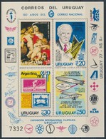 ** 1977 Labdarúgó VB, Rubens, Nobel-díj, Lindbergh Repülés Sor Mi 1453-1456 Vágott Blokk Formában - Autres & Non Classés