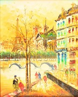 Jacques Jelzéssel: Párizsi Utcarészlet. Olaj, Vászon-karton, Keretben, 27×21,5 Cm - Other & Unclassified