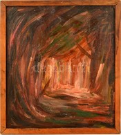 Kazovszkij Jelzéssel: Kompozíció. Olaj, Farost, Keretben, 45×39 Cm - Other & Unclassified