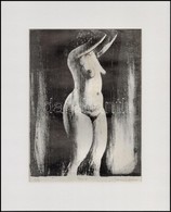 Molnár Dénes (1947-2000): Idol 8., Litho, Papír, Jelzett, Számozott (1/12), Paszpartuban, 26×19 Cm - Andere & Zonder Classificatie