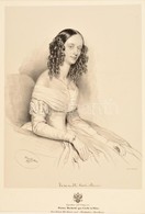 1843 Teresa De Giuli Borsi, (1817-1877) Olasz Opera-énekesnő Kőnyomatos Portréja. Kriehuber. Jelzett. 22x30 Cm - Prenten & Gravure