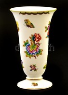 Herendi Viktória Mintás Porcelán Váza, Kézzel Festett, Jelzett, Kis Kopásnyomokkal, M: 18,5 Cm - Autres & Non Classés